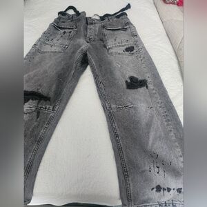 We The Free Black and Gray Relaxed Men's Jeans